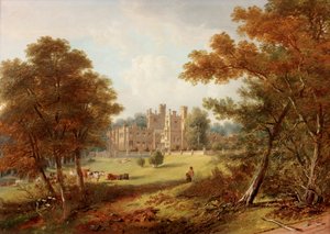 La façade du jardin, château de Beaufront, 1845 - John Wilson Carmichael